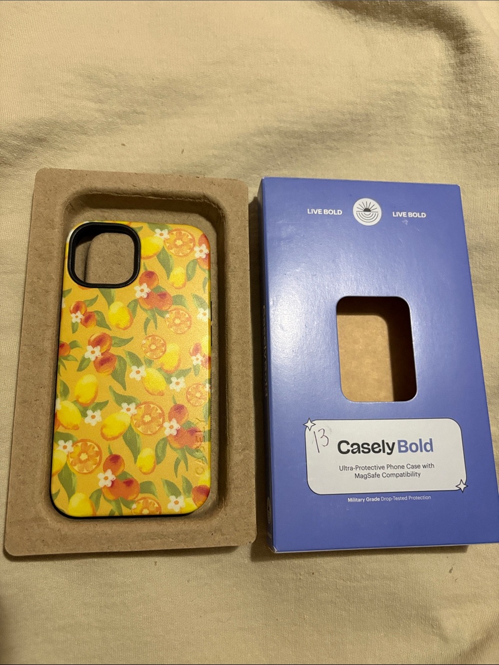 Casely Bold Yellow Citrus Floral Phone Case - MagSafe Compatible